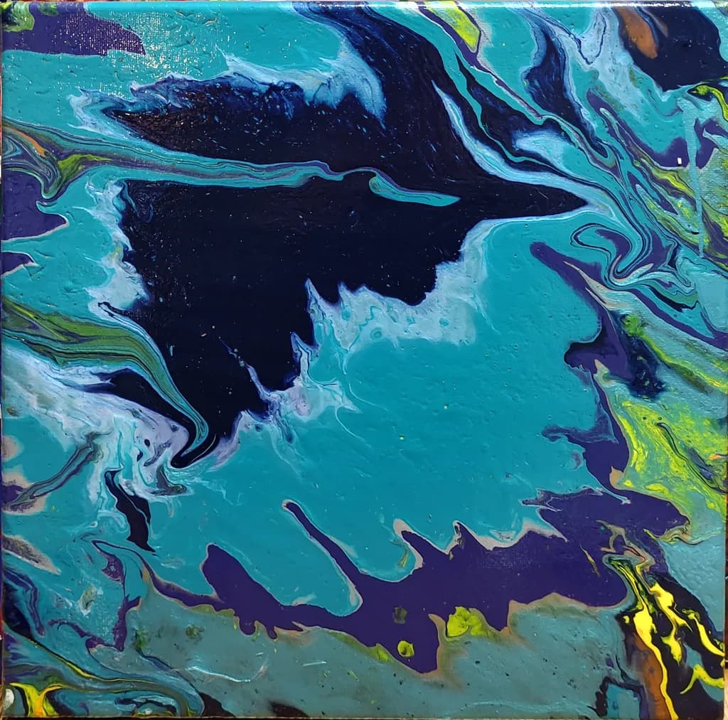 Whispers of the Ocean: A Vibrant Dance of Blue and Swirl