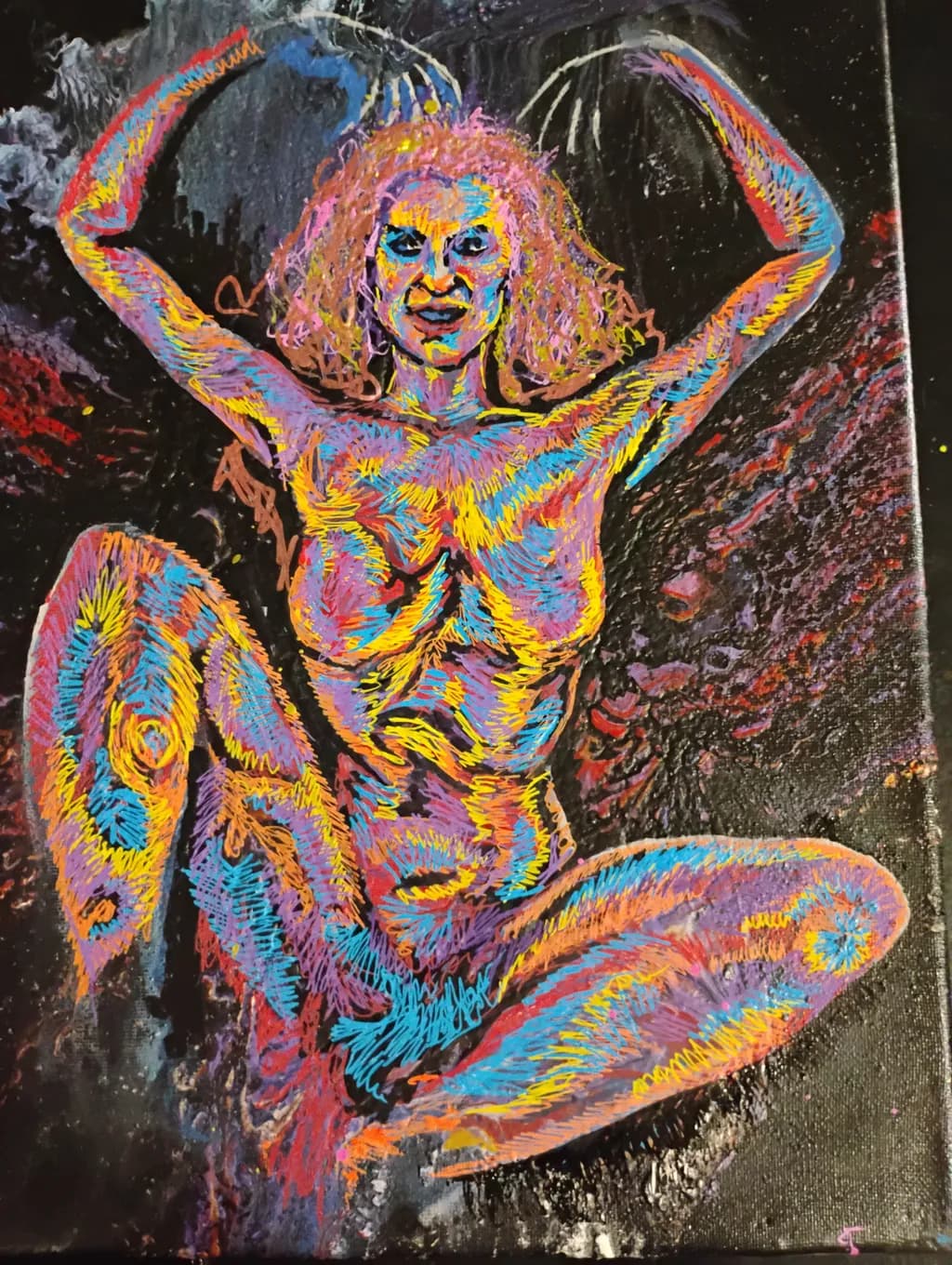 Colorful Nude Figure
