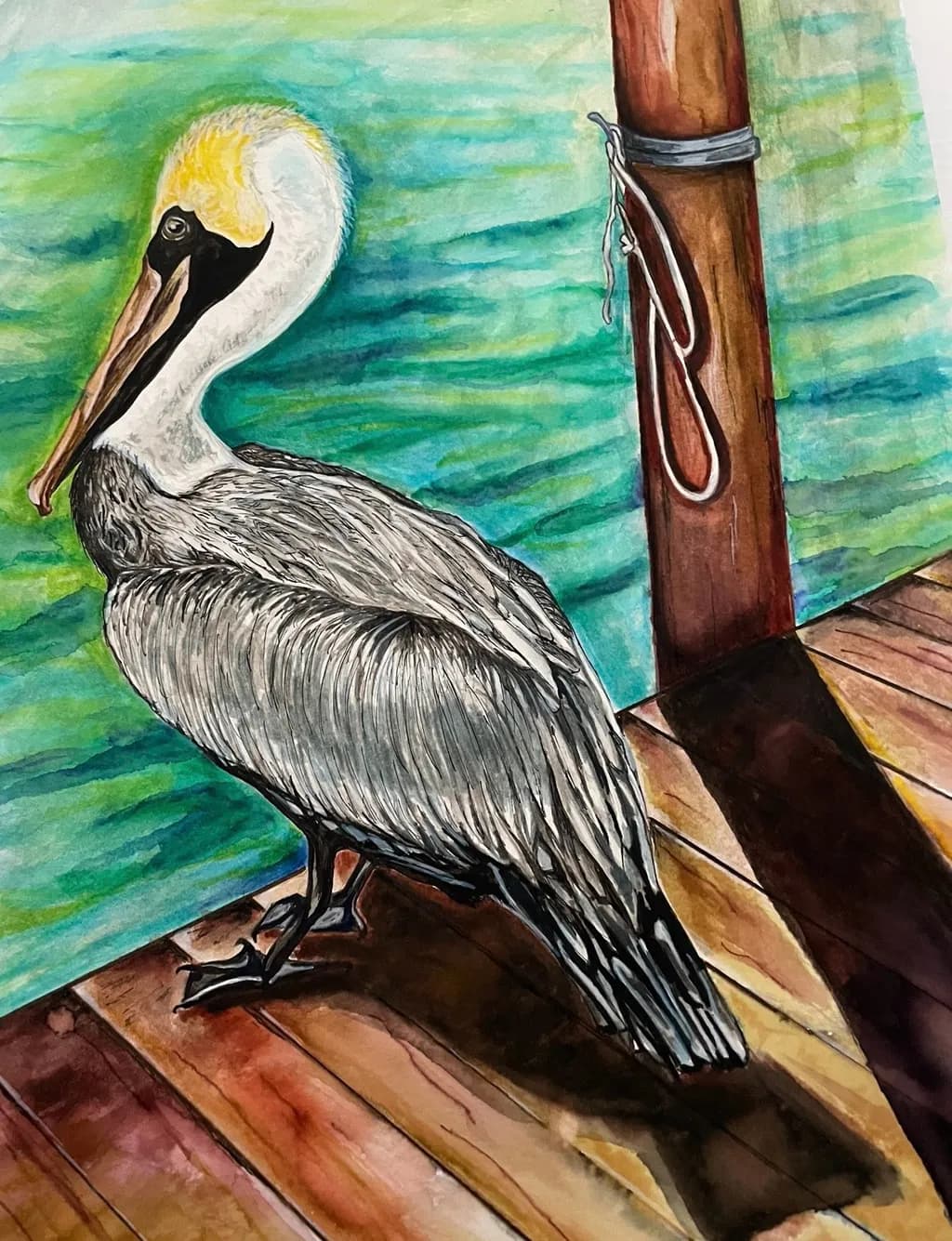 Dockside Pelican