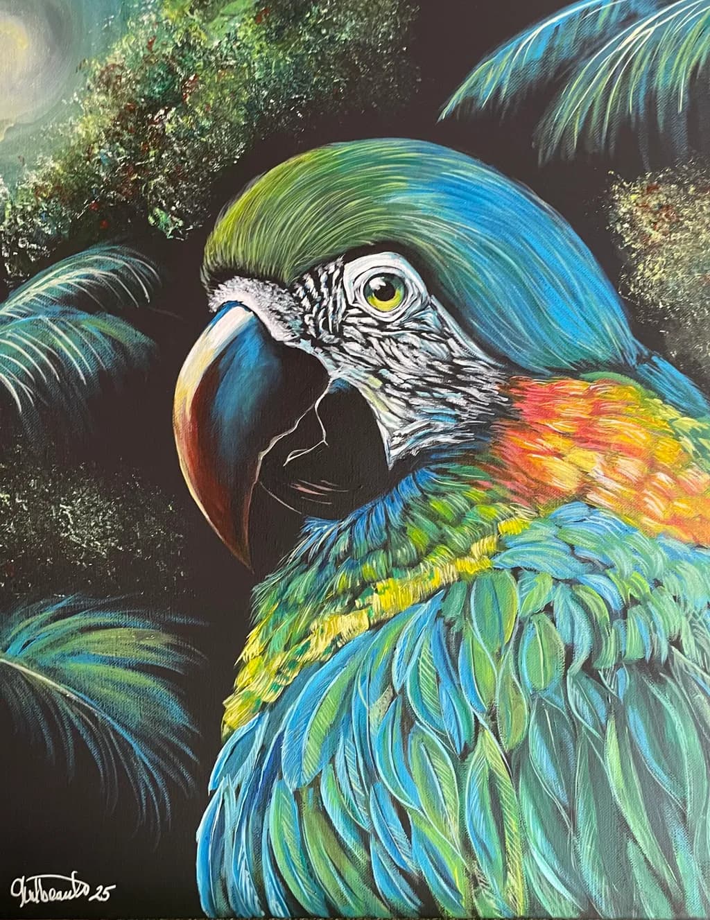 Colorful Parrot Portrait