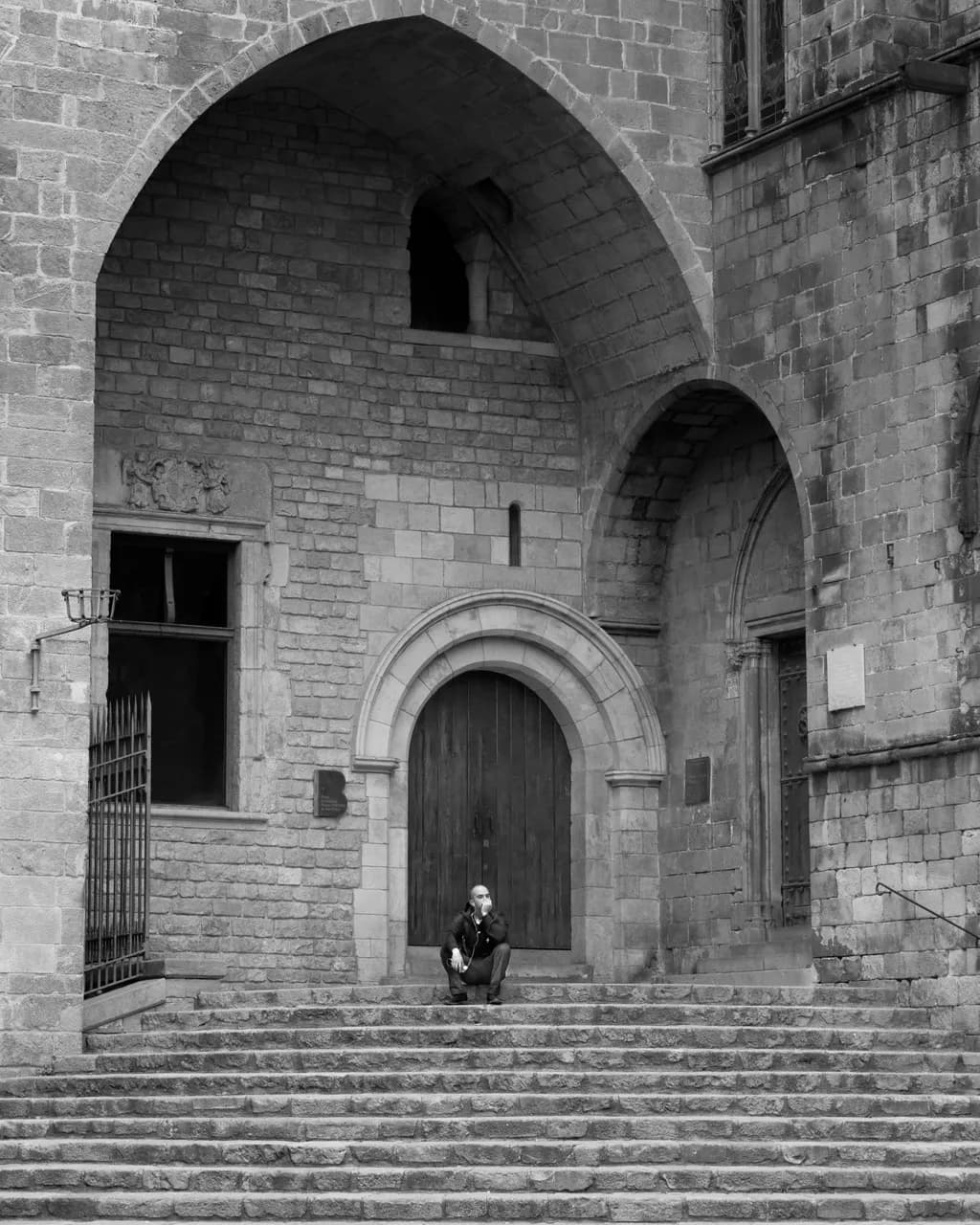 Whispers of Time: A Solitary Moment on Ancient Steps