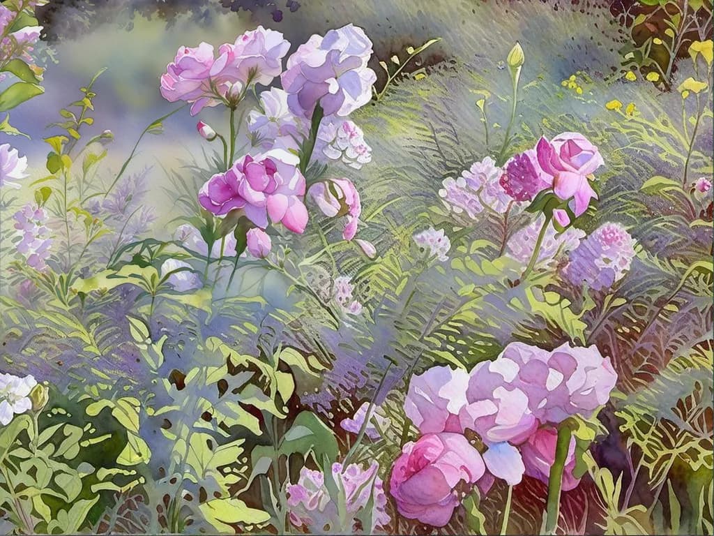 Whispers of Nature: A Serene Botanical Symphony in Colorful Blooms
