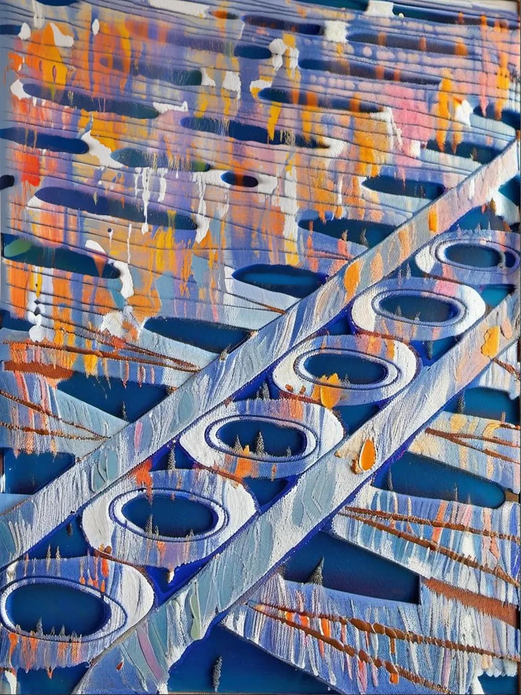 Vibrant Layers: An Abstract Journey Through Color and Texture