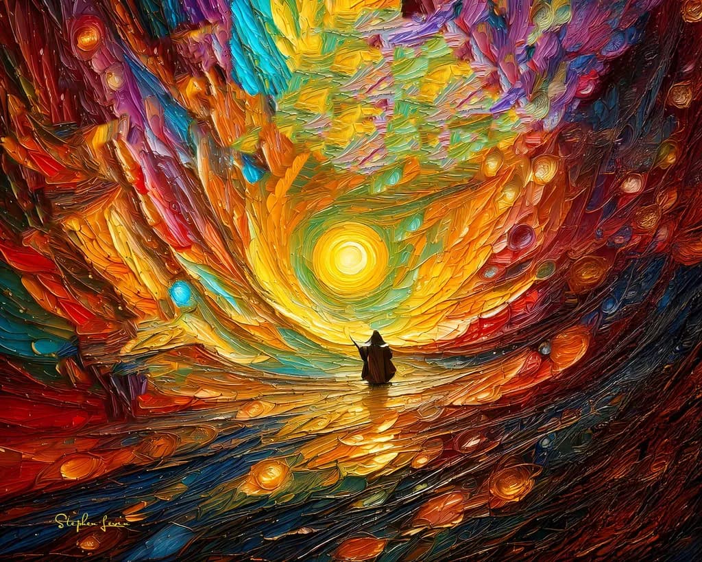Journey into the Vibrant Abyss: A Captivating Exploration of Color and Light