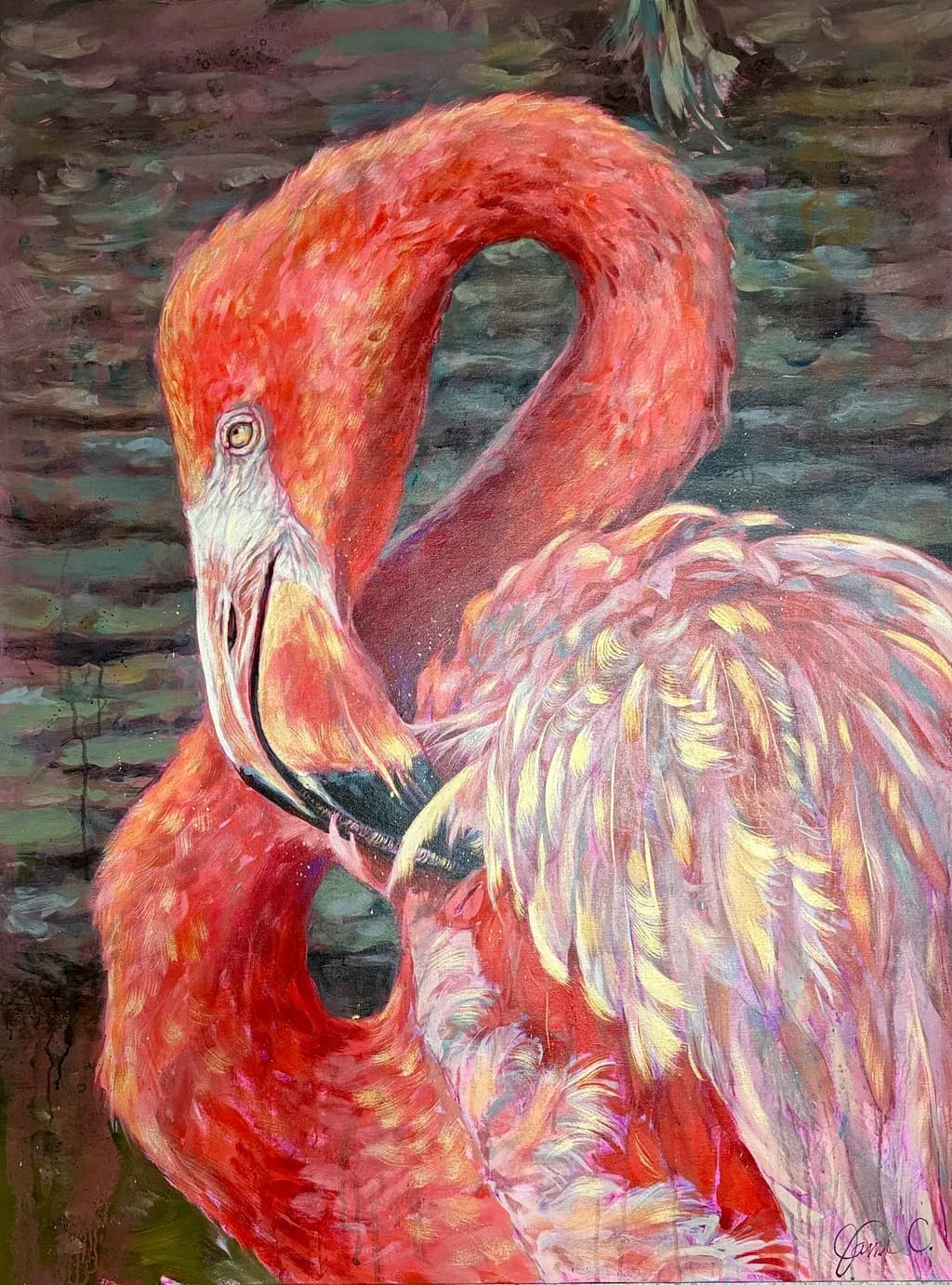 Flamingo Embrace