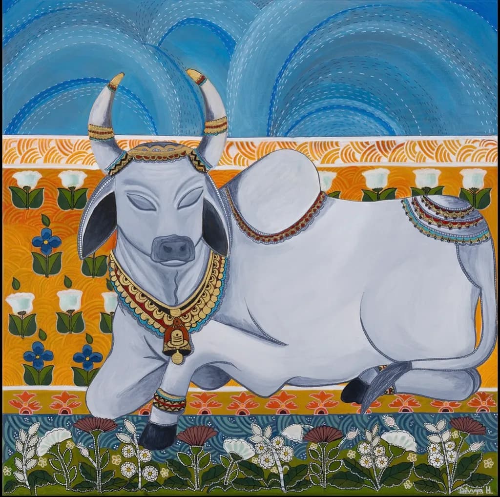 Decorated Bull Resting