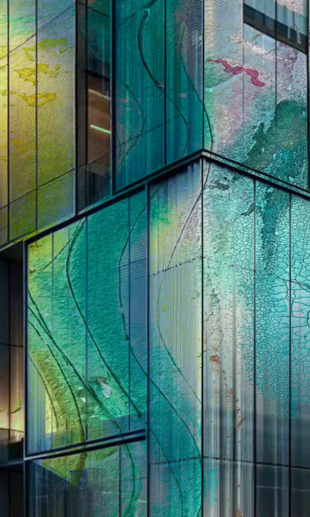Whispers of Nostalgia: A Dance of Watercolor and Glass in Urban Harmony