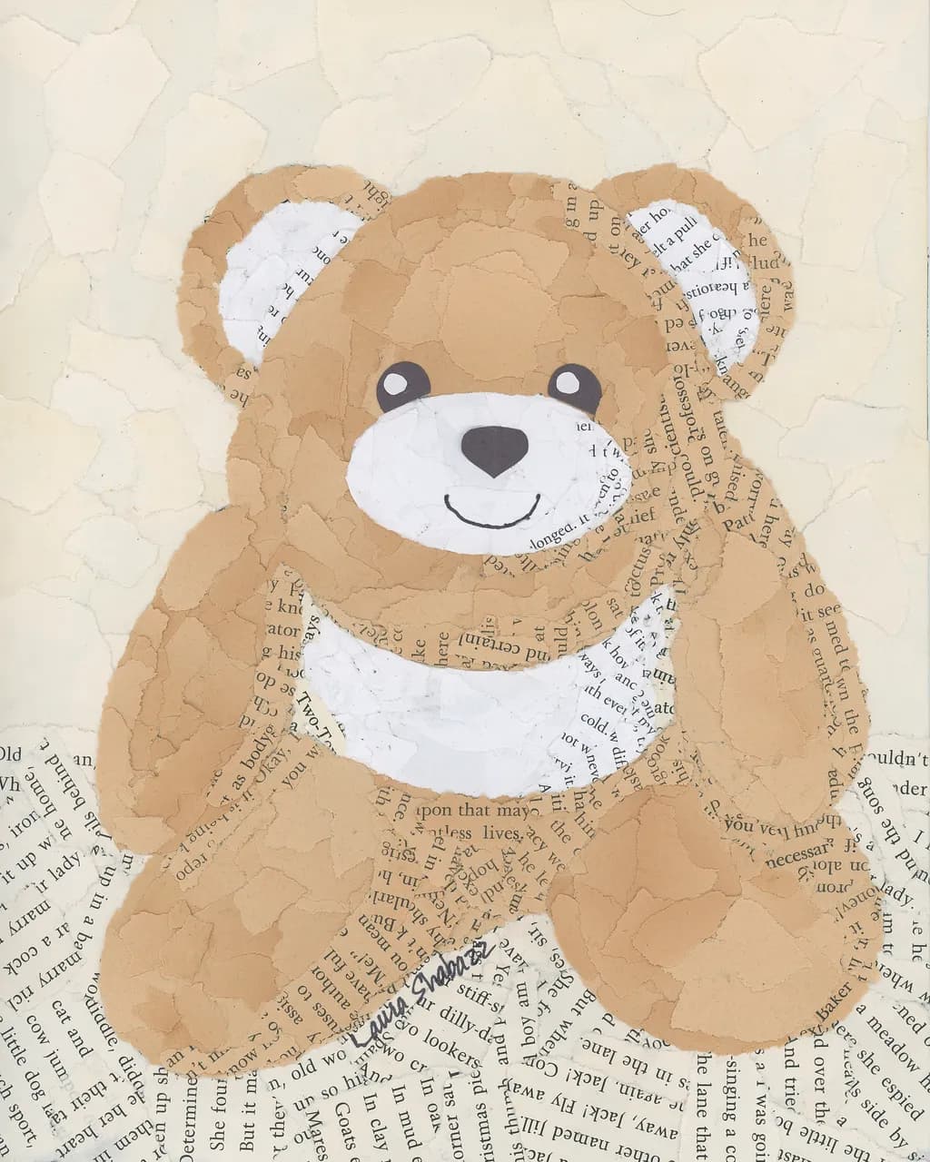 Whimsical Teddy: A Playful Collage of Comfort and Creativity