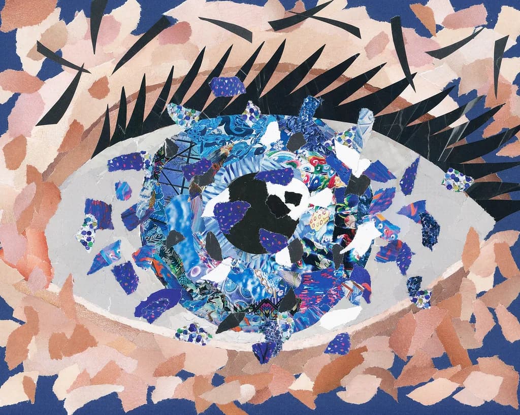Fragmented Visions: A Kaleidoscope of Perception in Mixed Media Art
