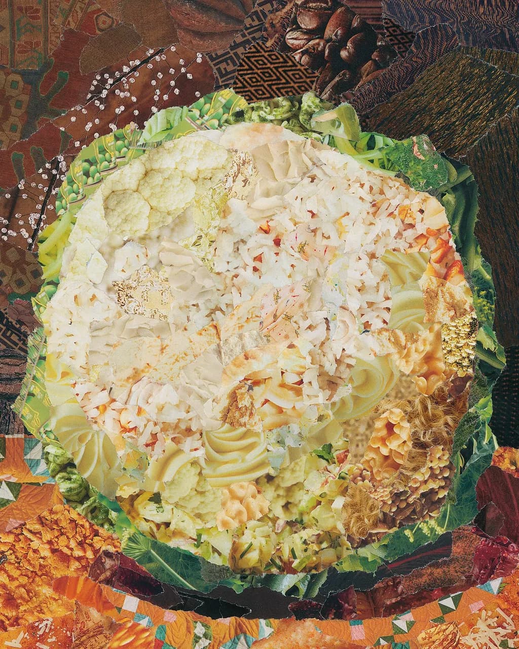 Culinary Collage: A Tapestry of Textures and Flavors in Mixed Media Art