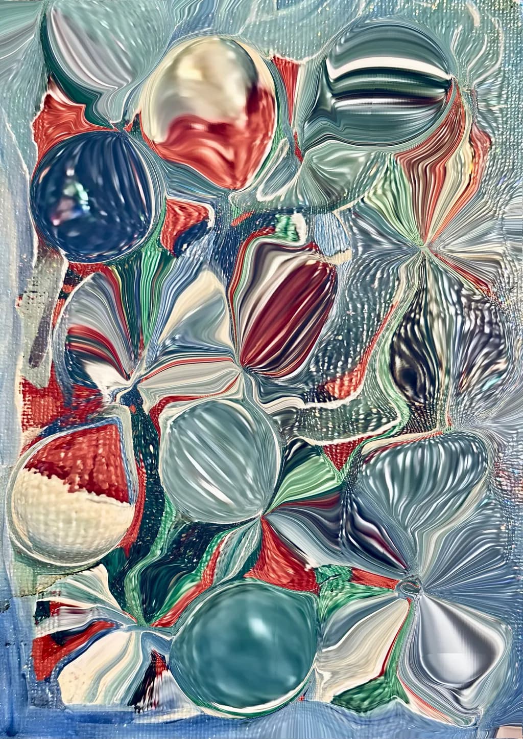 Whimsical Swirls: A Colorful Dance of Abstract Shapes and Textures