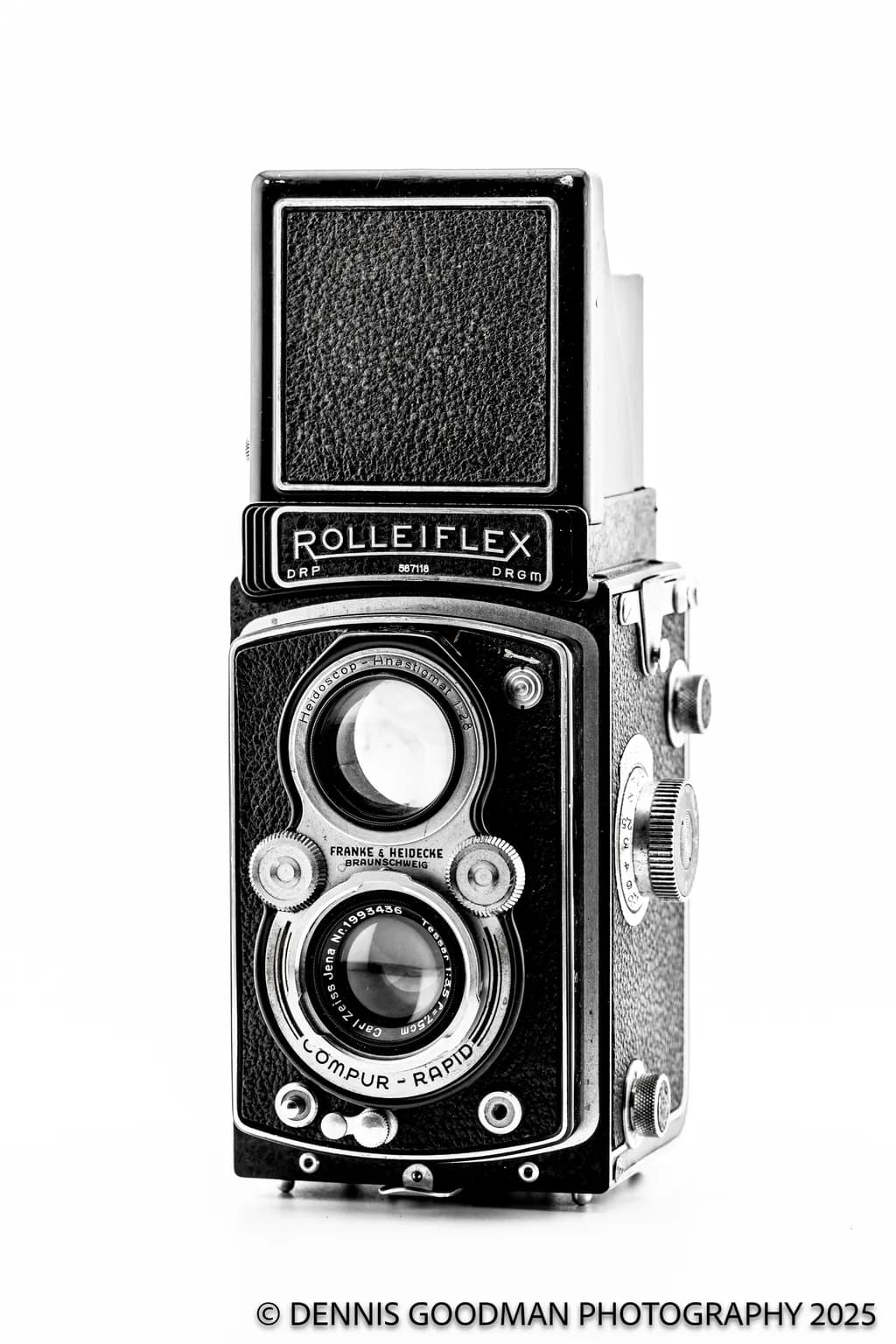 Timeless Elegance: The Rolleiflex Camera in Monochrome Majesty