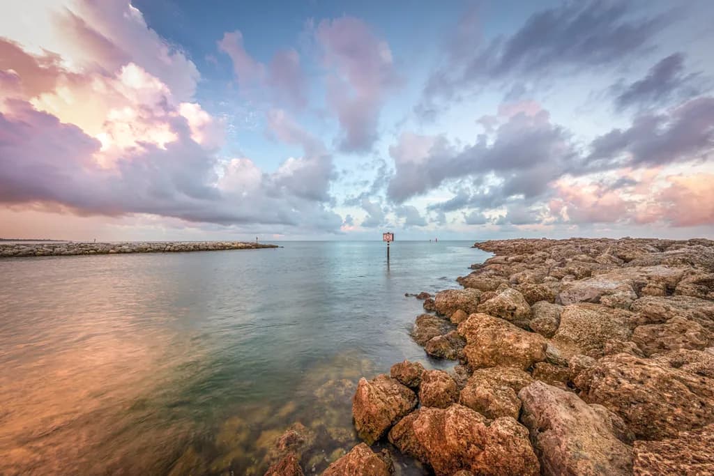 Whispers of Tranquility: A Coastal Reflection at Dusk