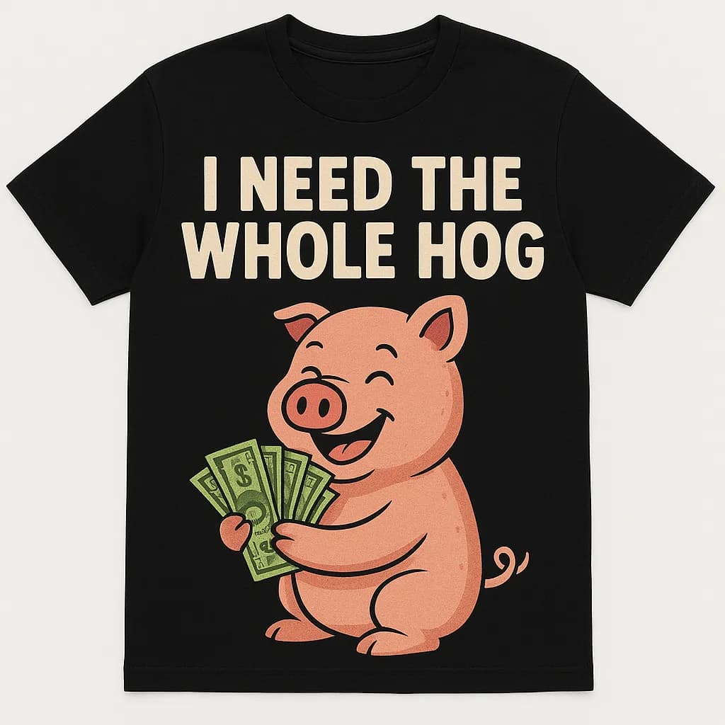 I Need the Whole Hog: A Playful Piggy Embracing Abundance
