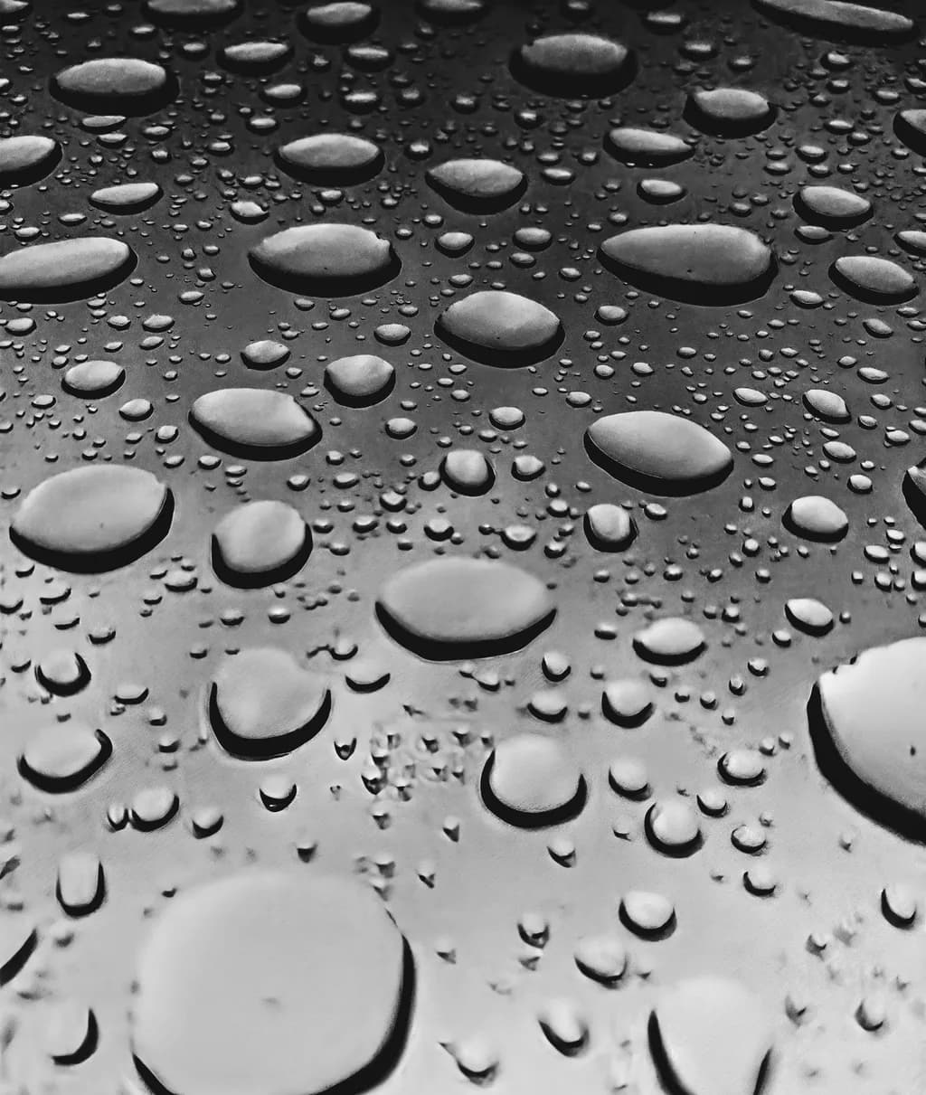 High Contrast Macro Photography of Water Drops