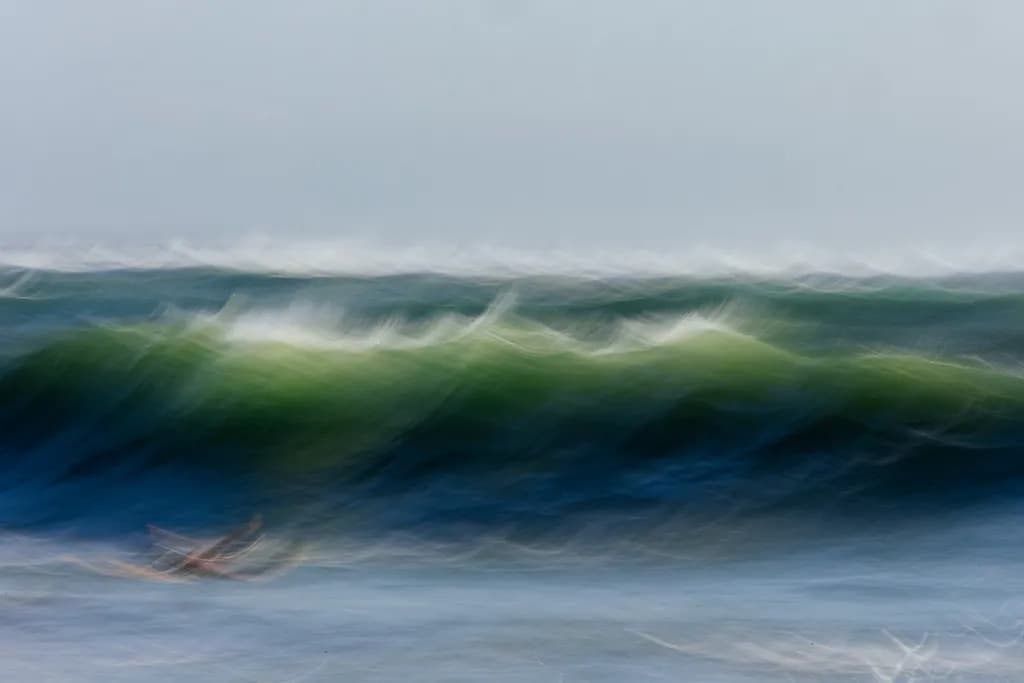 Whispers of the Ocean: A Dance of Blue and Green Waves