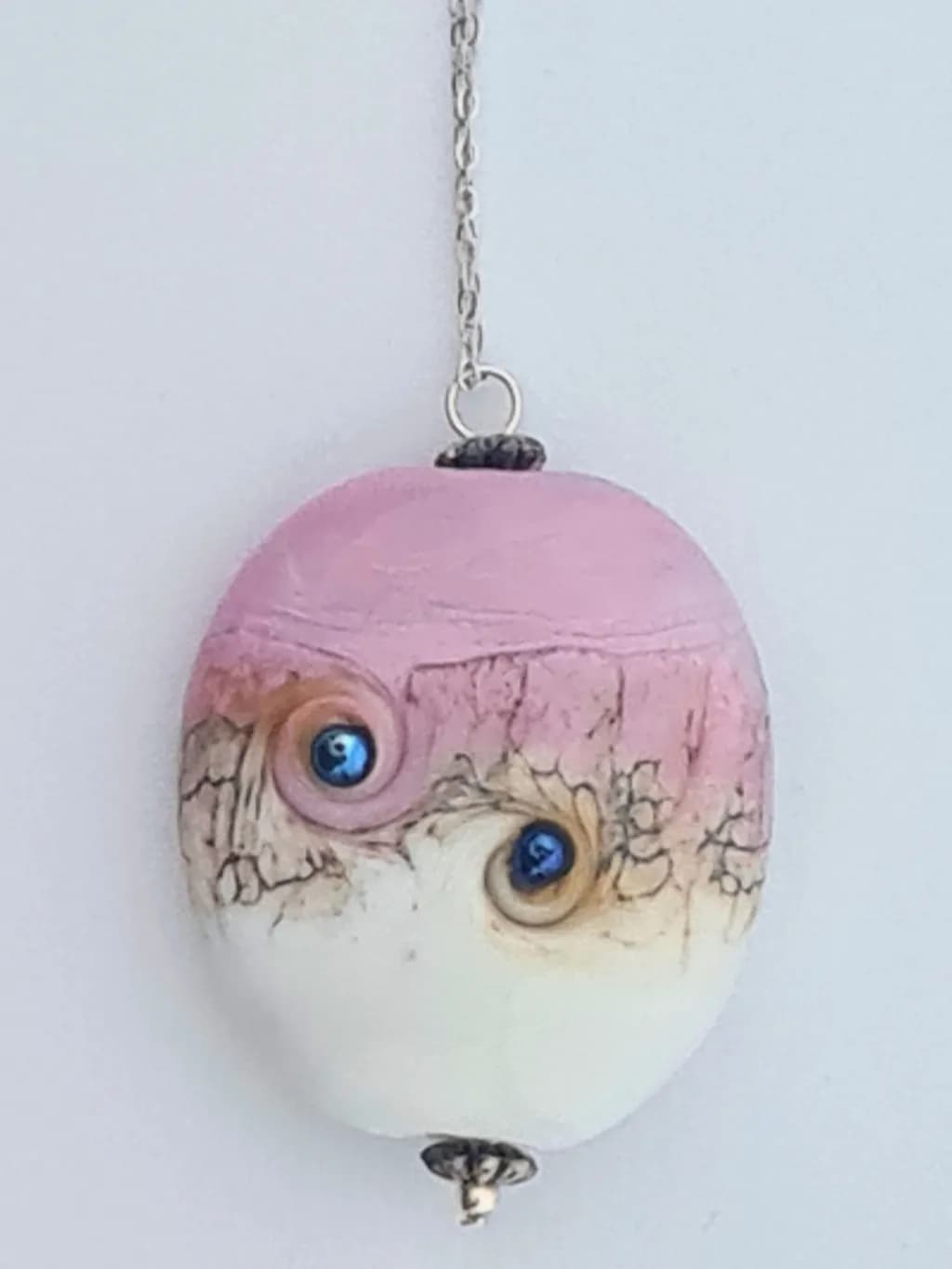 Whimsical Elegance: Handcrafted Colorful Bead with Unique Blue Accents