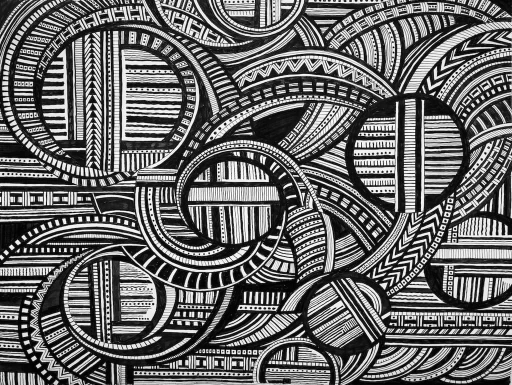 Black & White Creation Circles