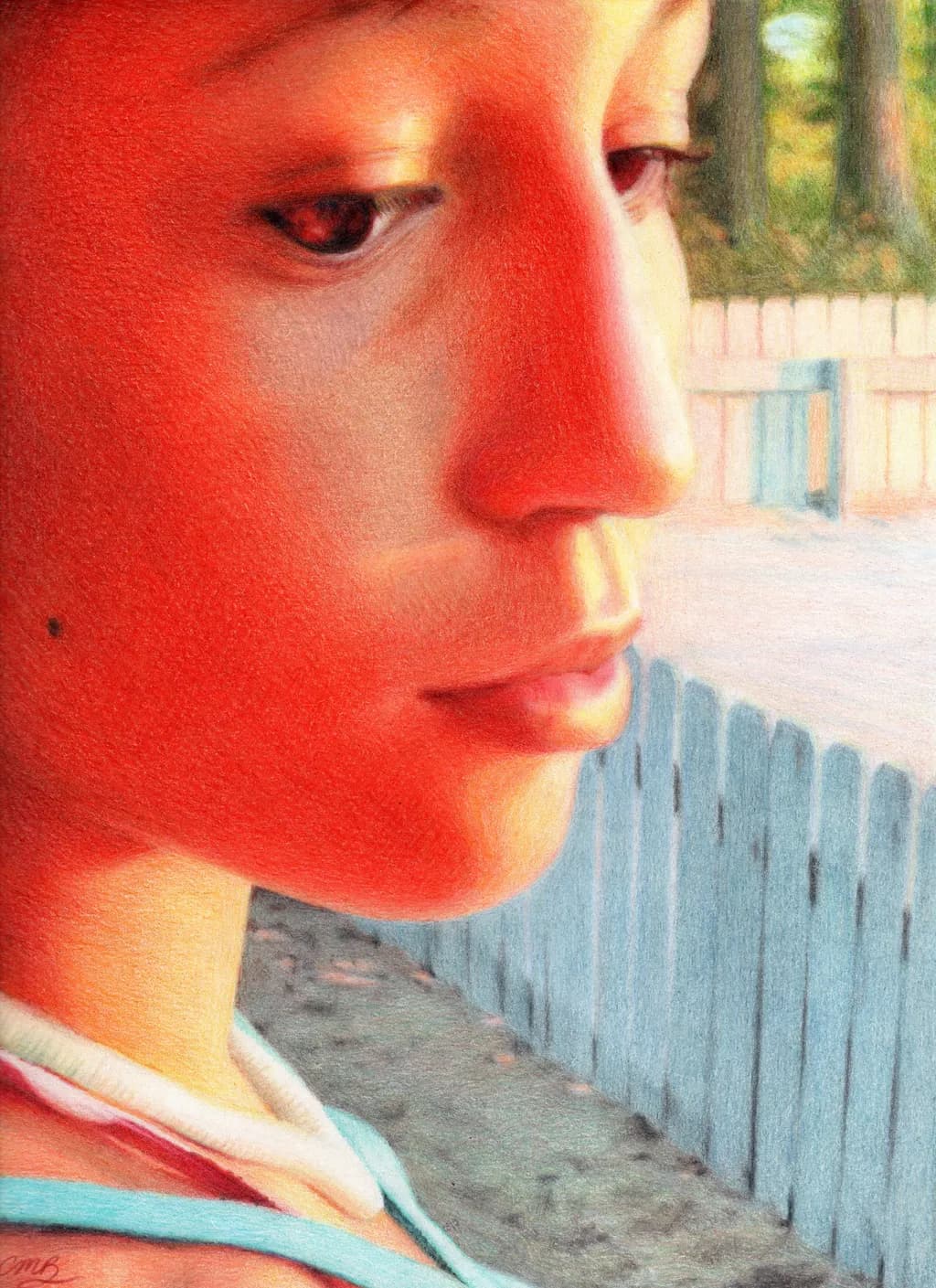 Whispers of Serenity: A Colorful Portrait of Contemplation and Reflection