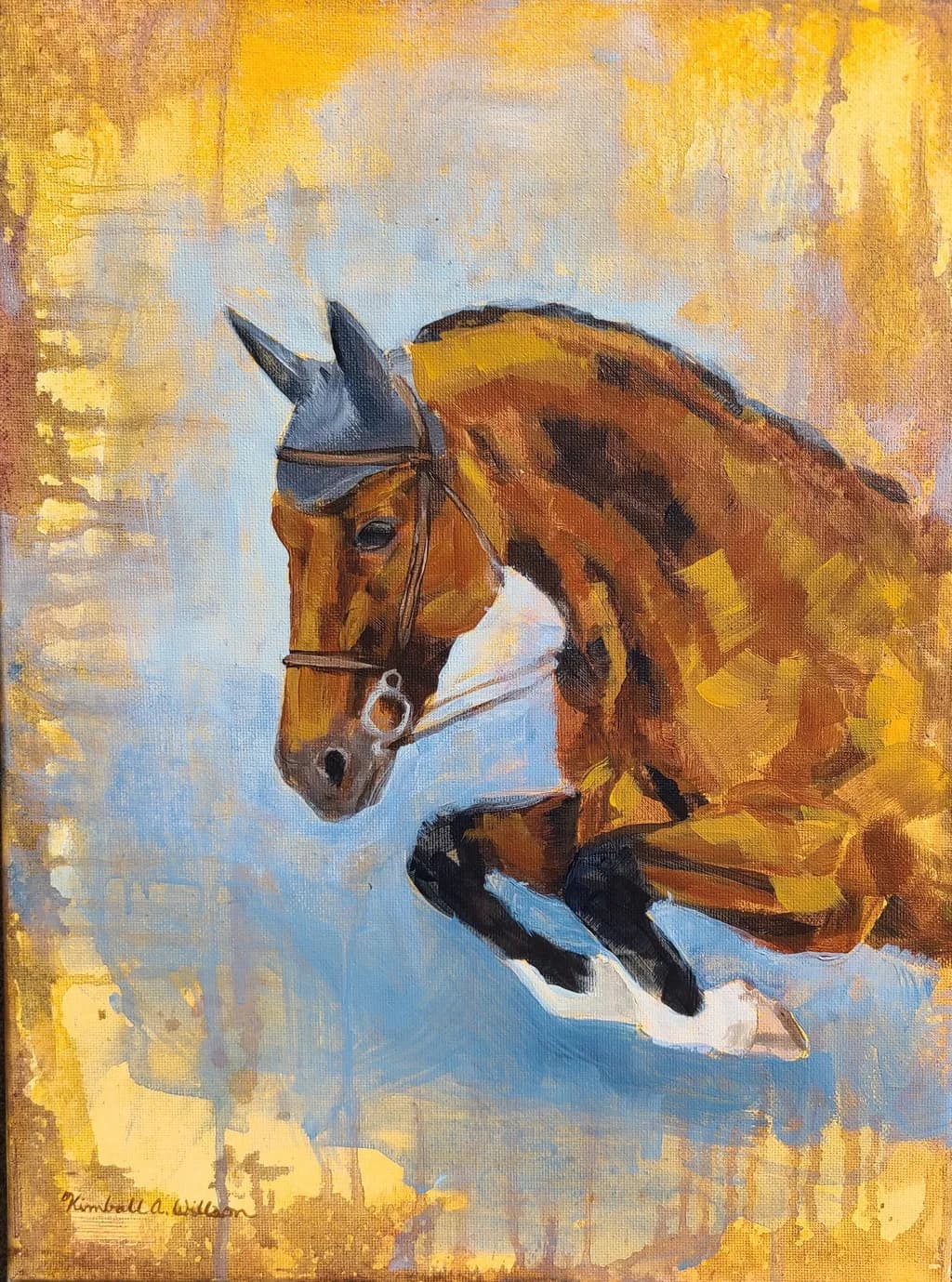 Majestic Leap: A Vibrant Tribute to Equestrian Grace