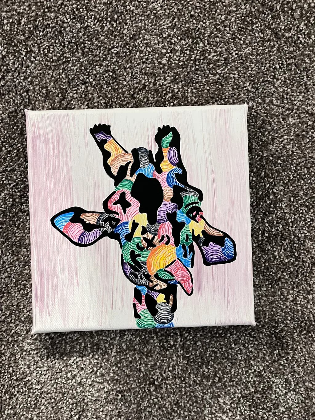 Colorful Contours Giraffe