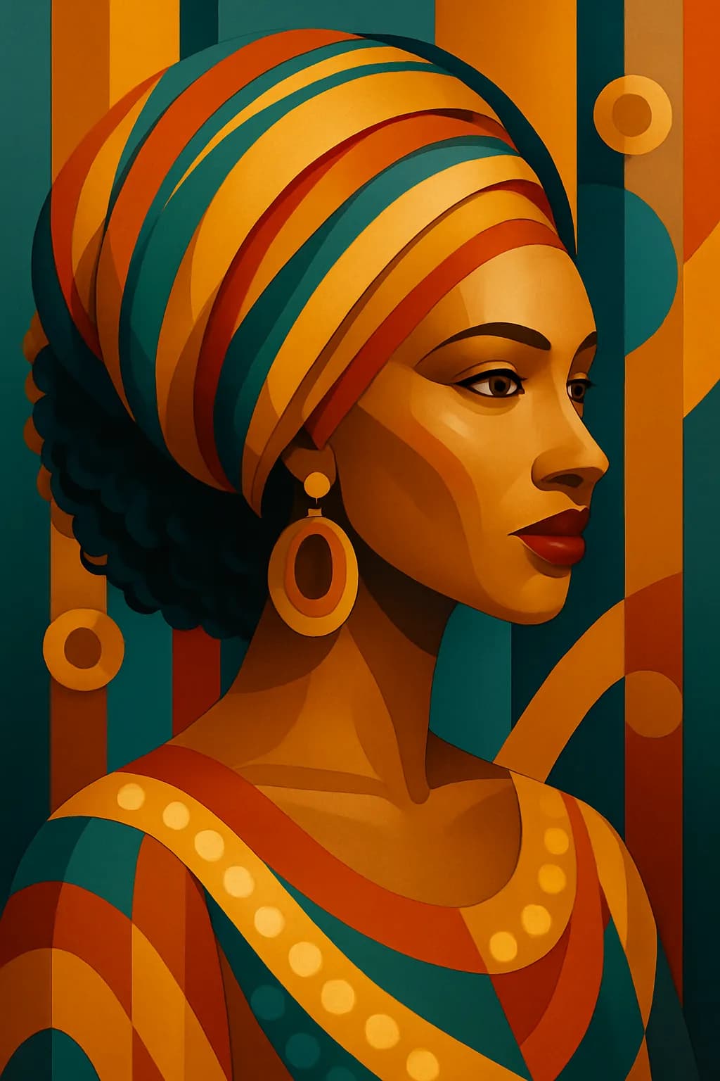 Vibrant Elegance: A Celebration of Heritage and Identity in Colorful Portraiture