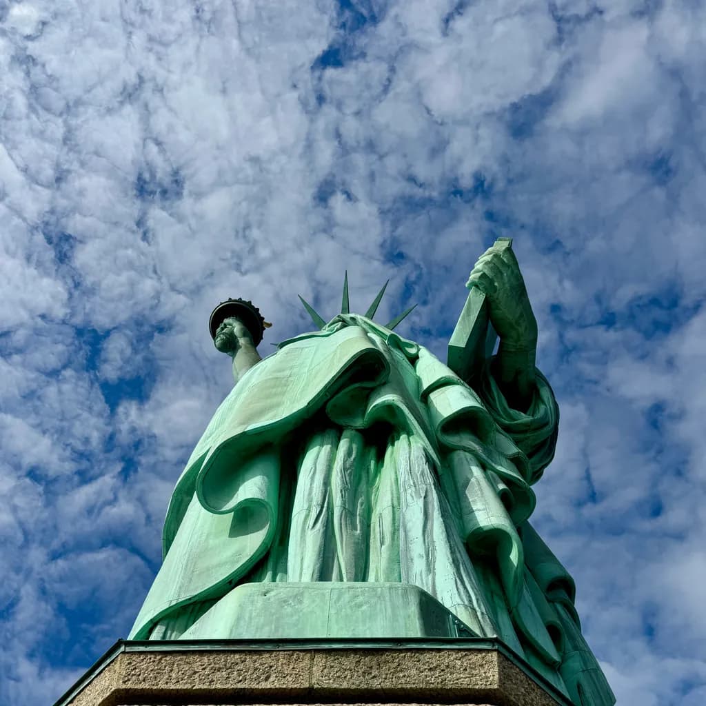 Lady Liberty's Upward Glance