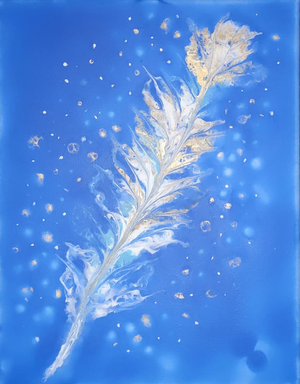 Whispers of the Ocean: A Celestial Dance in Blue and Gold