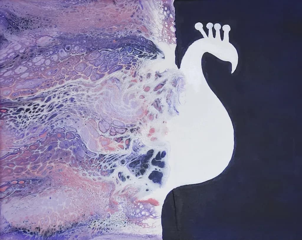 Whispers of Elegance: A Serene Dance of Color and Form