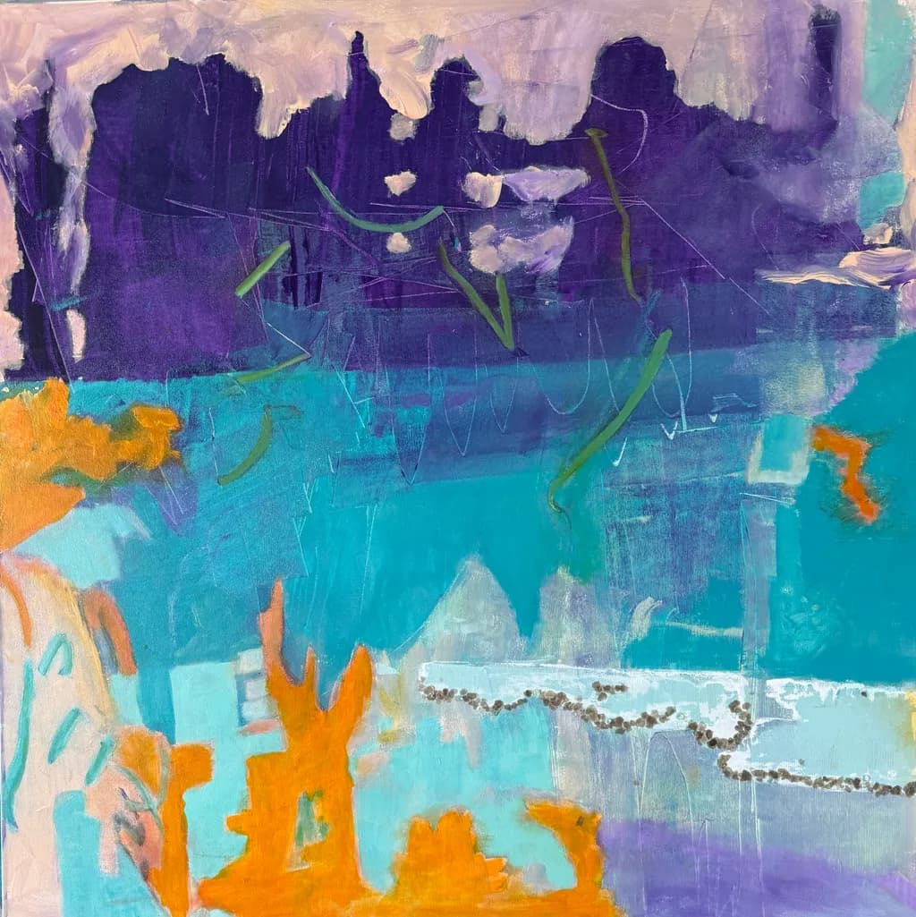 Lotus Pond in Indigo