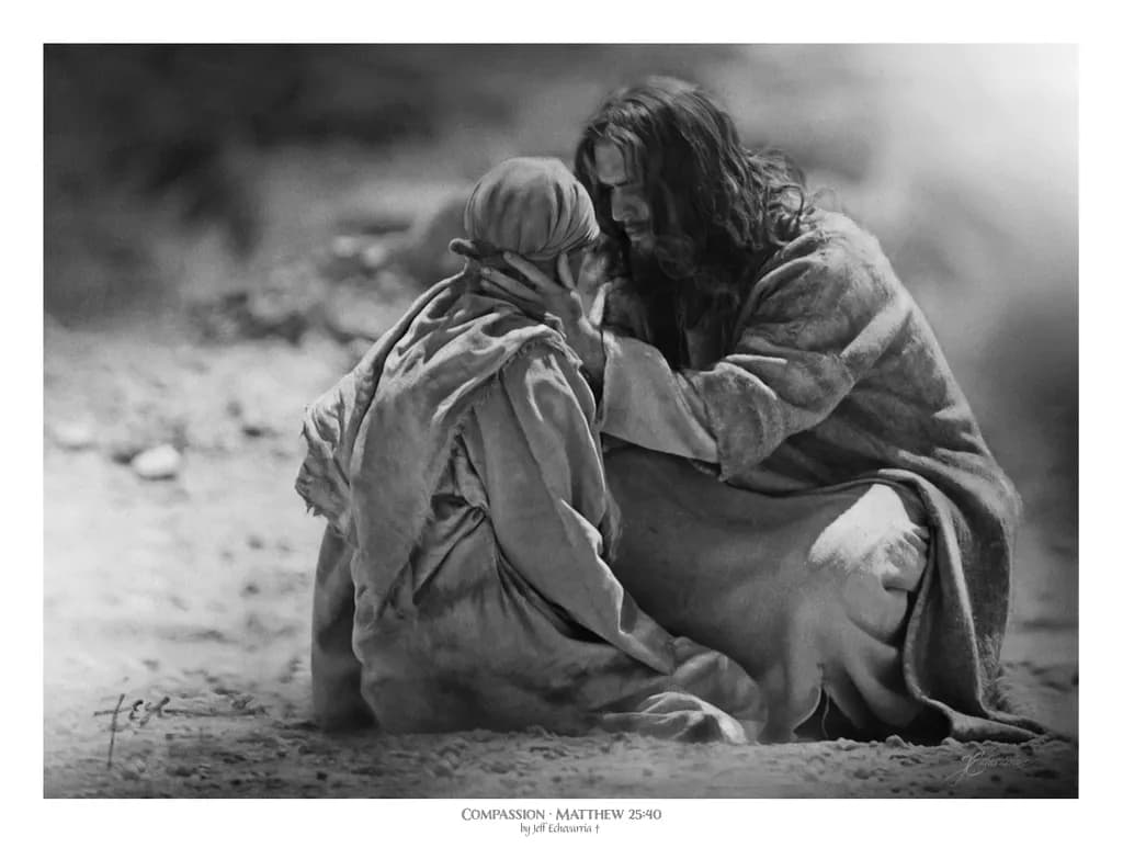 Compassion in Shadows: A Touch of Grace from Matthew 25:40