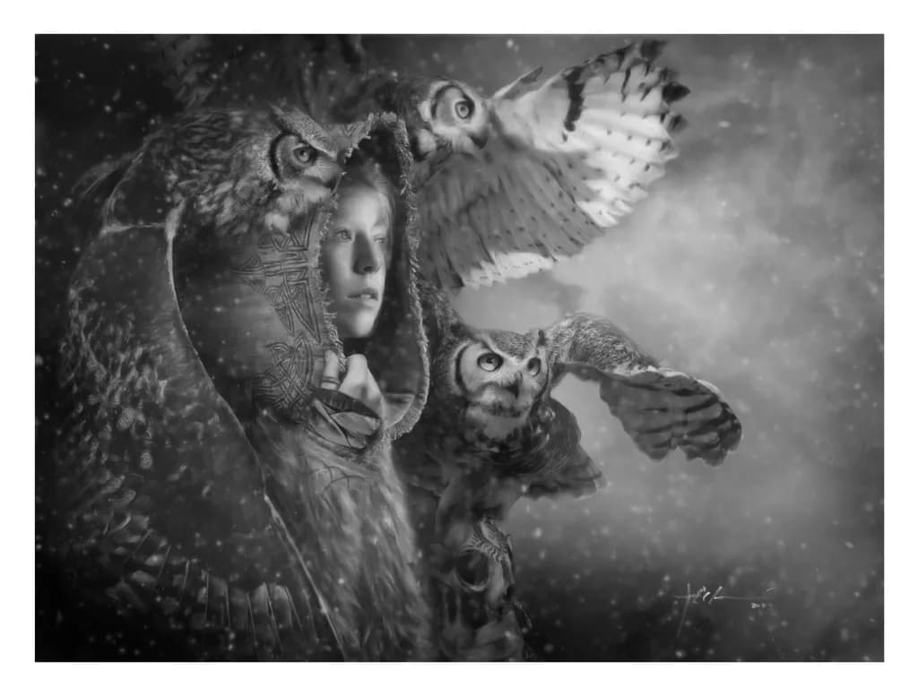 Whispers of the Night: A Dance Between Shadows and Wings