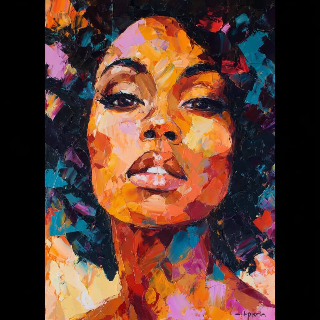 Vibrant Essence: A Bold Portrait of Beauty and Expression
