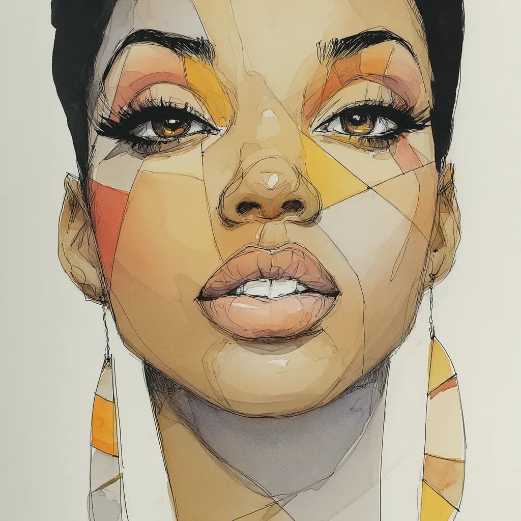 Radiant Expressions: A Colorful Portrait of Beauty and Emotion