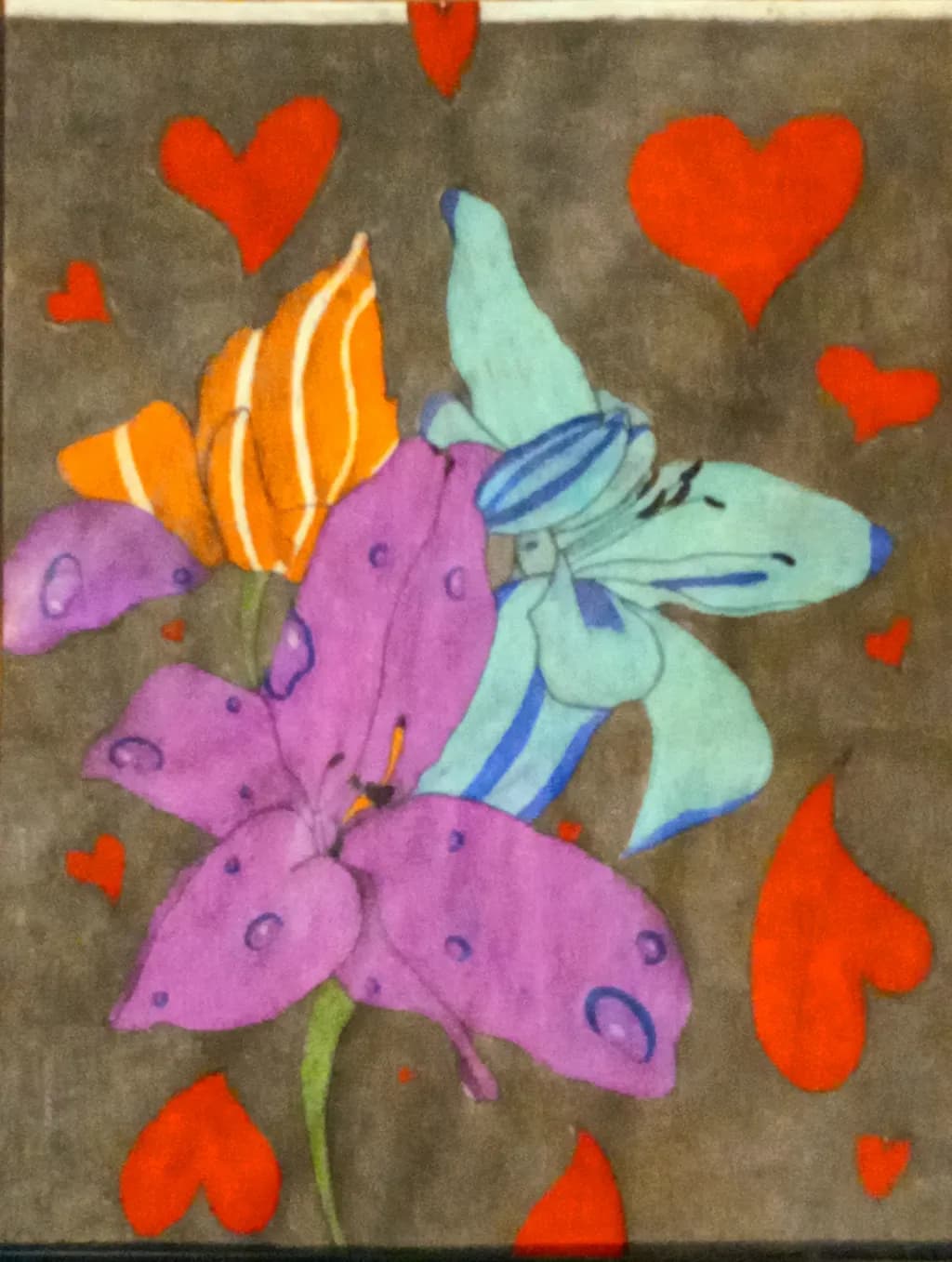 Colorful Hearts and Blooms