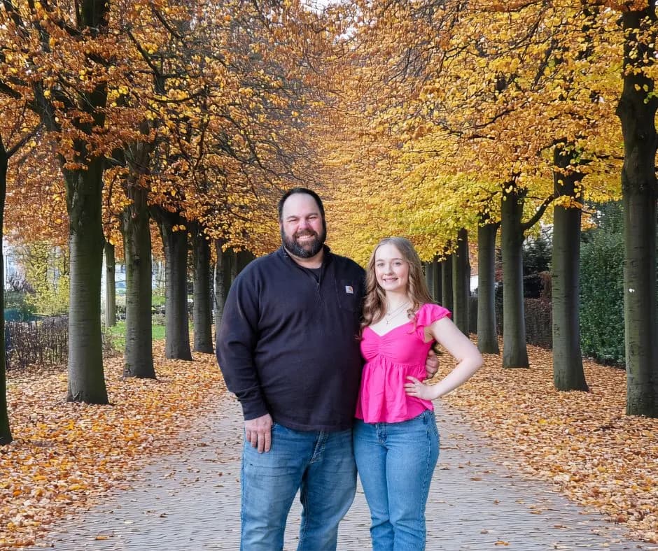 Autumn Embrace: A Walk Through Golden Leaves and Cherished Moments