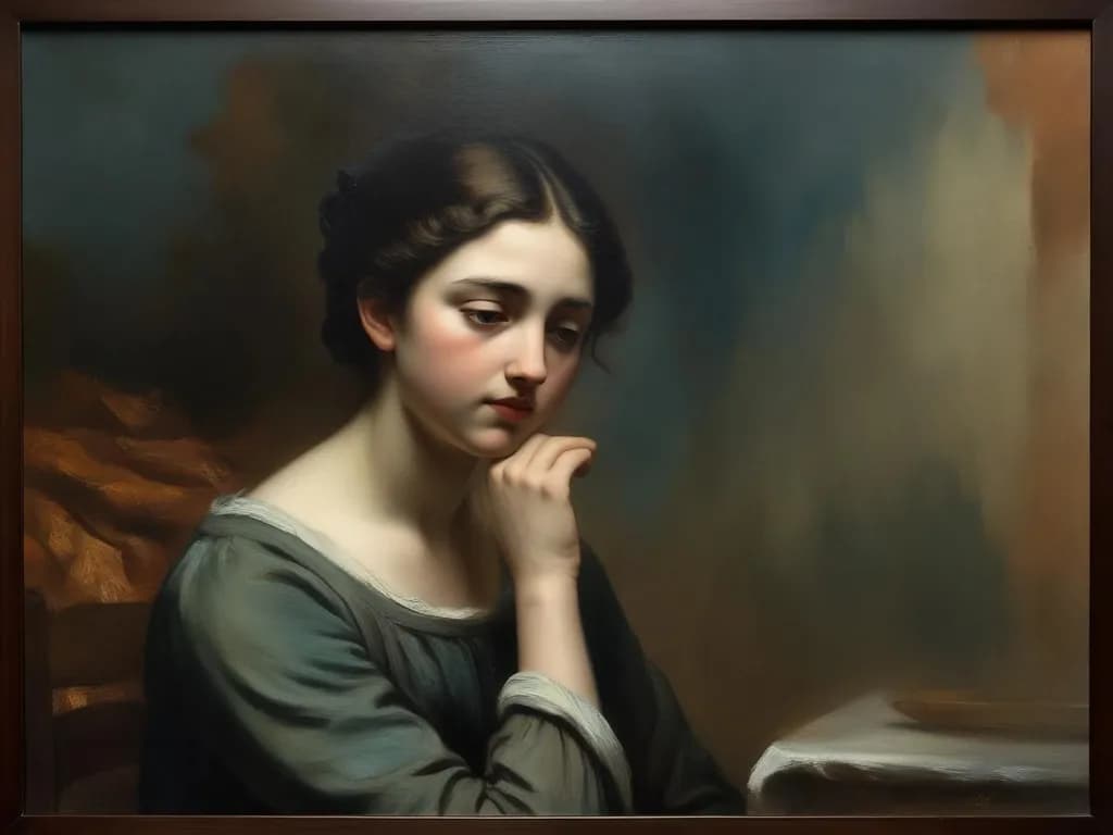 Whispers of Contemplation: A Portrait of Serenity and Reflection