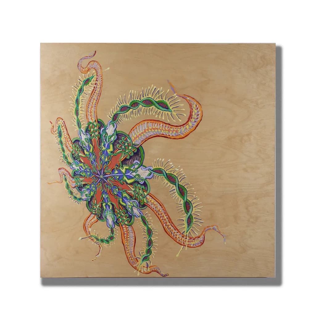 Vibrant Whispers of Nature: A Kaleidoscopic Dance of Flora and Serpents