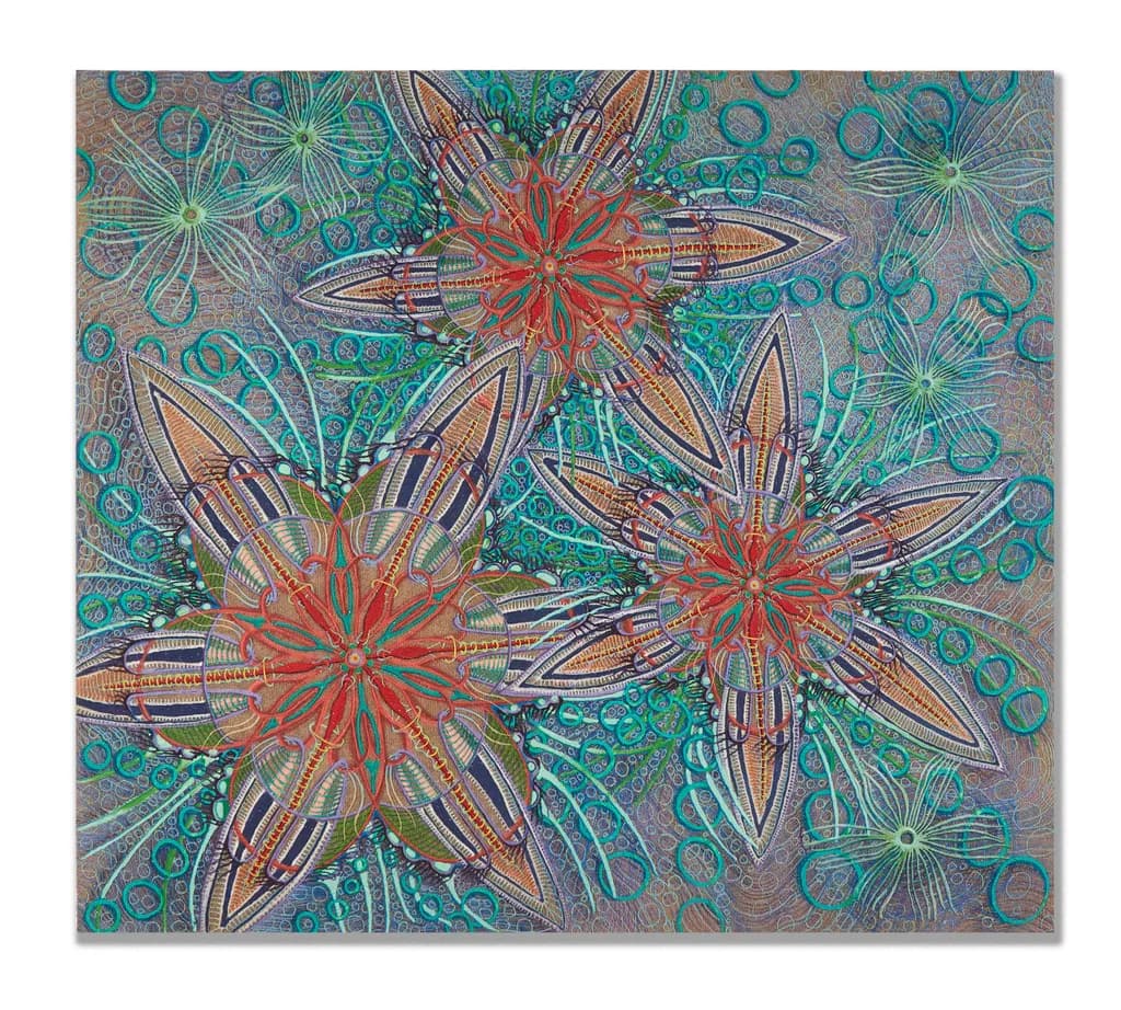 Vibrant Floral Symphony: A Kaleidoscope of Color and Form in Abstract Art