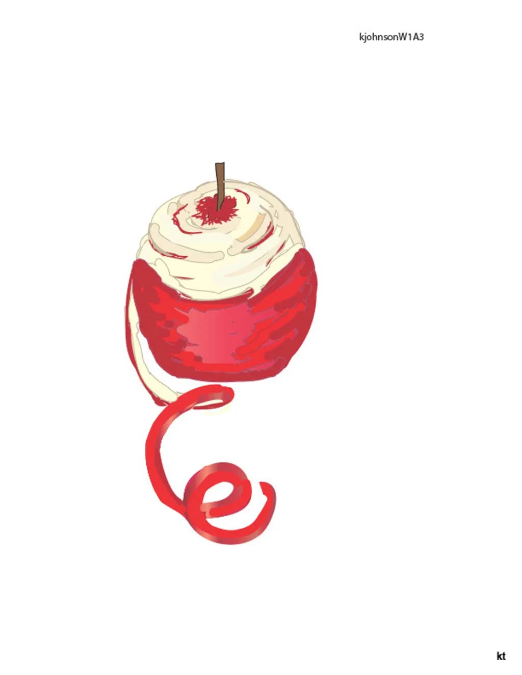 Red Spiral Apple