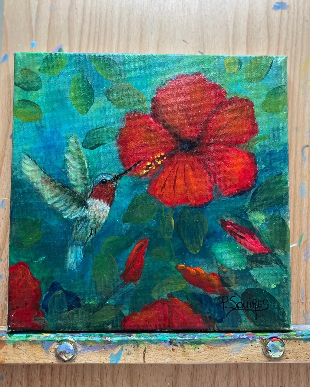 Hummingbird and Hibiscus