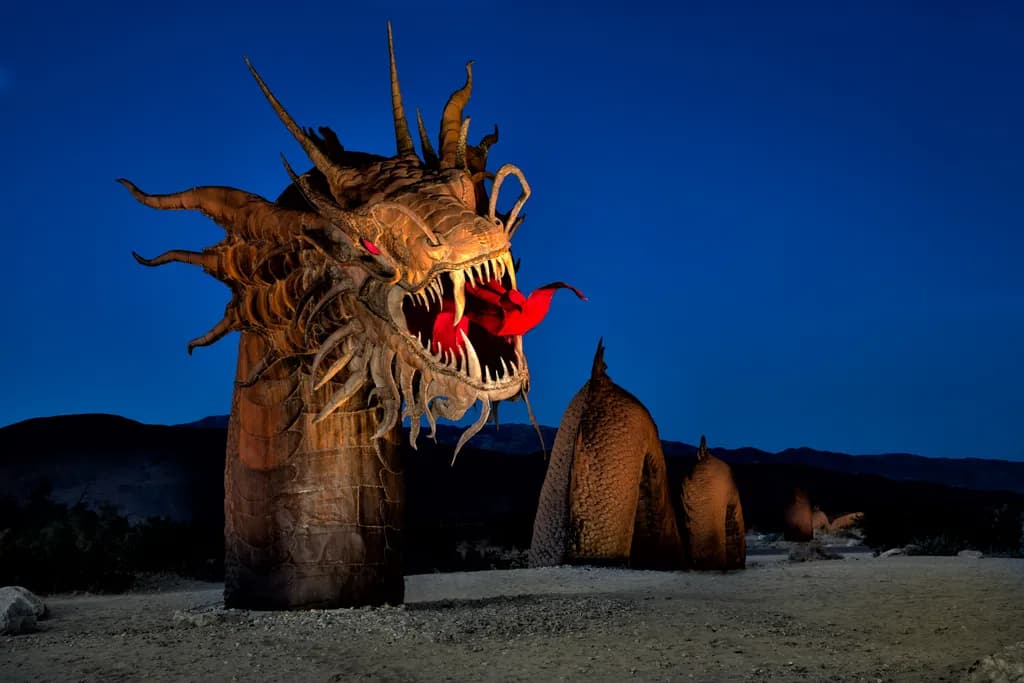 Majestic Dragon Awakening: A Nighttime Spectacle of Myth and Artistry
