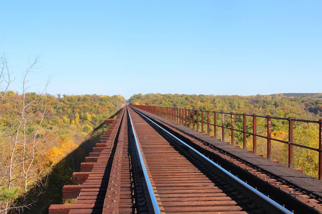 Railroad Bridge Art: Embrace the Colors of Autumn