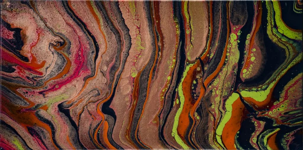 Vibrant Whirls: A Dance of Color and Texture in Abstract Art
