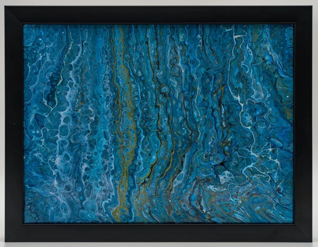 Oceanic Whispers: A Fluid Dance of Blue and Texture