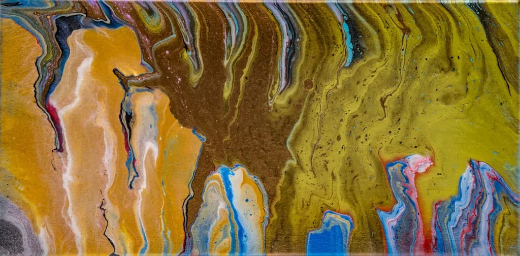 Golden Whispers: A Dance of Color and Emotion in Abstract Art