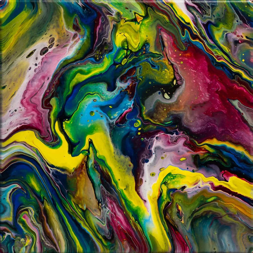 Vibrant Whirlwind: A Colorful Journey Through Abstract Swirls