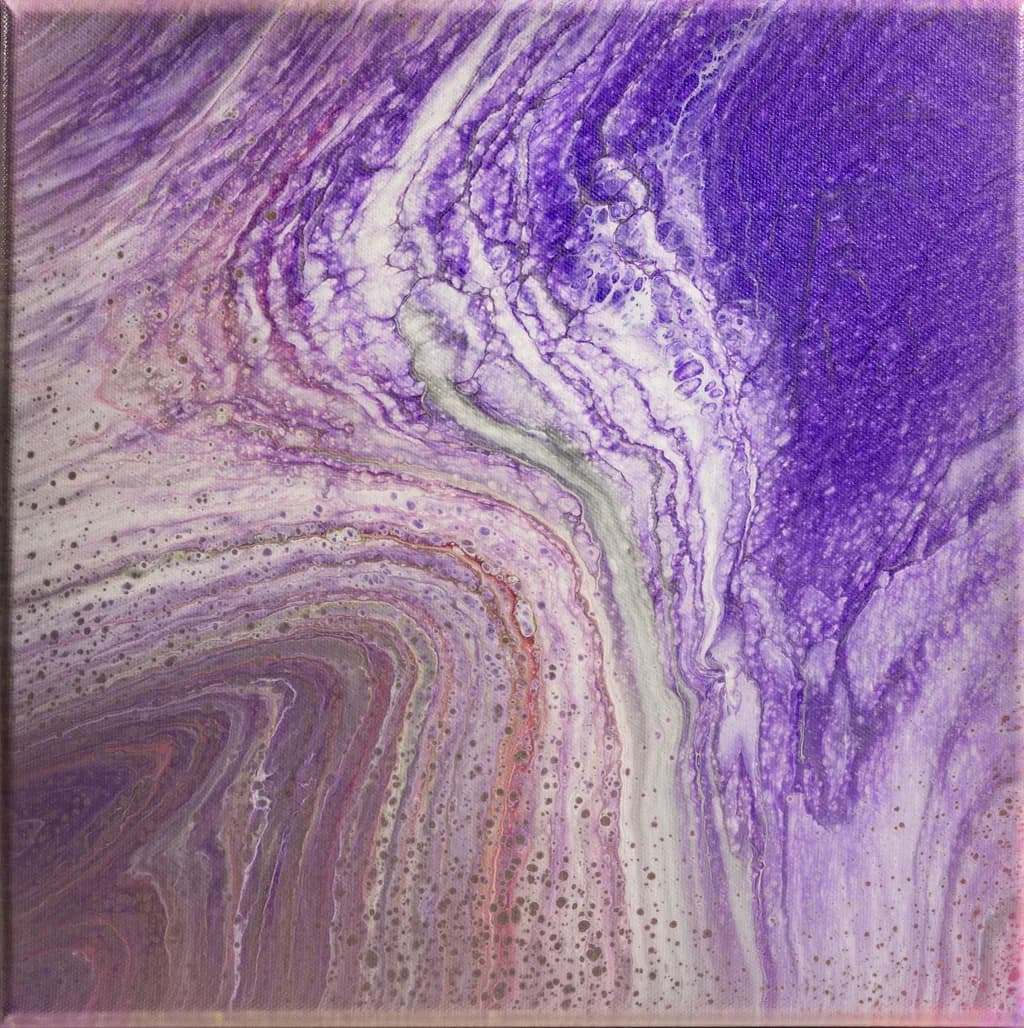 Whispers of Purple: An Abstract Journey Through Fluid Swirls and Textures