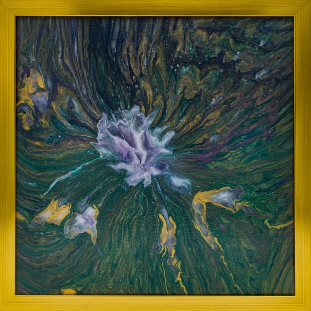 Vibrant Whirlwind: A Dance of Color and Texture in Abstract Art