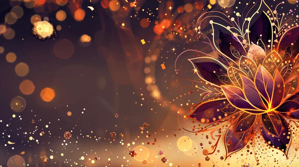 Radiant Bloom: An Abstract Floral Journey Through Vibrant Colors and Magical Glow